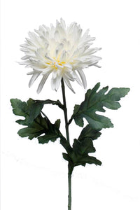 Chrysantheme künstlich - 1 Stiel - Weiß